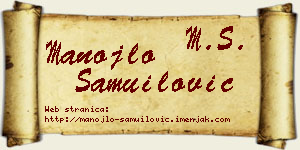 Manojlo Samuilović vizit kartica